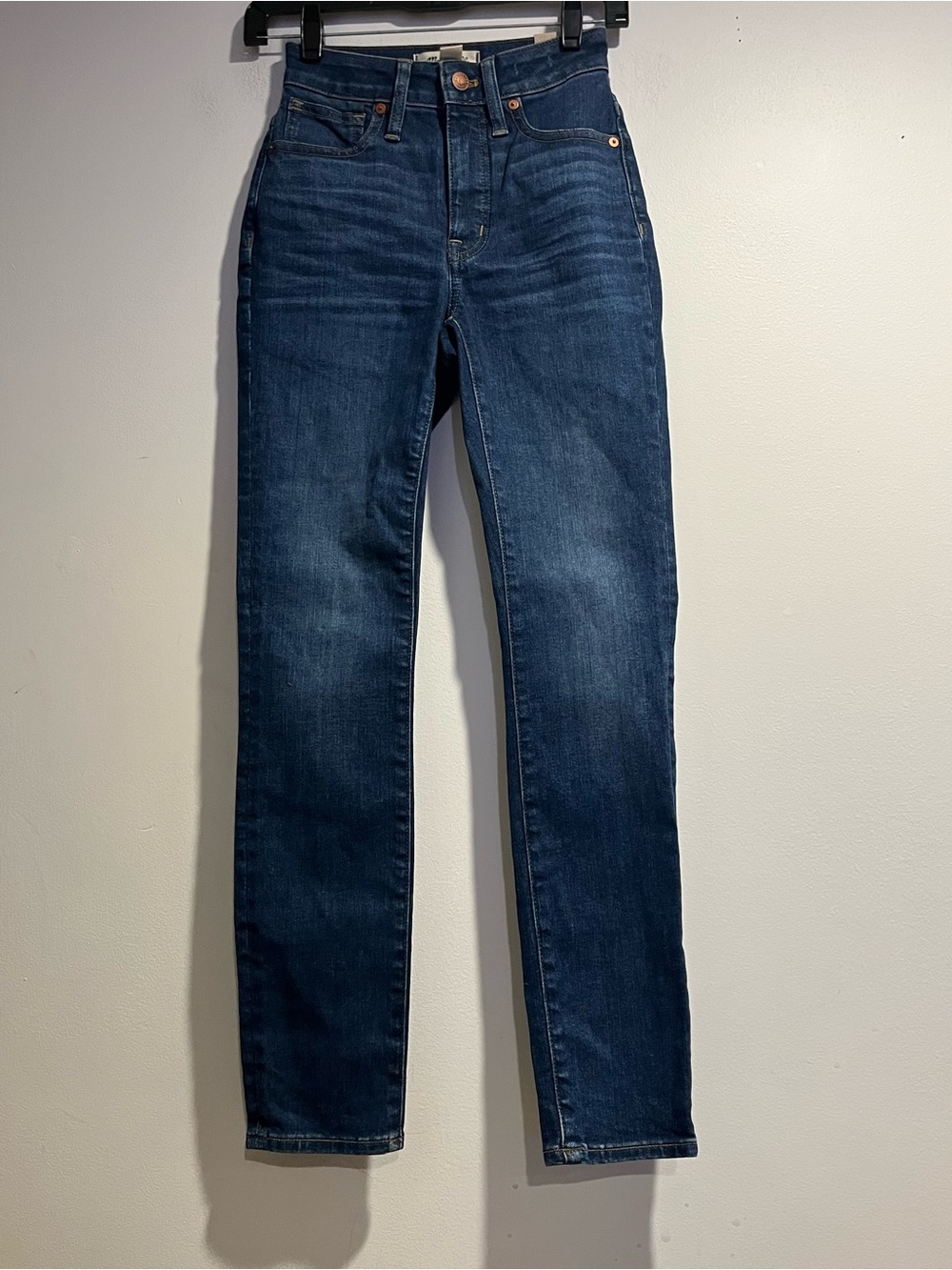 MADEWELL Curvy high rise skinny in dark wash NWT
